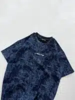 ASFCULT Yıkamalı Bisiklet Yaka Tshirt - Lacivert - Görsel 3