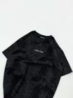 ASFCULT Yıkamalı Bisiklet Yaka Tshirt - Siyah - Görsel 3