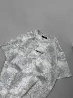 ASFCULT Yıkamalı Bisiklet Yaka Tshirt -Beyaz - Görsel 3