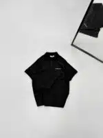 CK Nakış Detaylı Polo Yaka Tshirt - Siyah