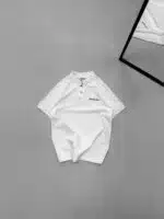 CK Nakış Detaylı Polo Yaka Tshirt - Beyaz