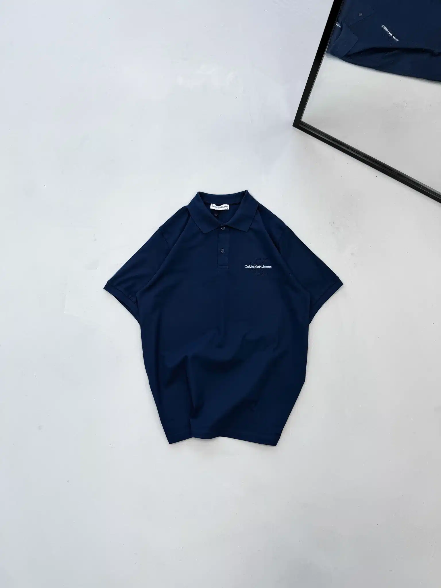 WhatsApp Image 2026-02-20 at 02.14.39 CK Nakış Detaylı Polo Yaka Tshirt - Lacivert - Görsel 1