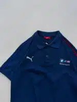 BMW Enjeksiyon Baskılı Şerit Detaylı Polo Yaka Tshirt-Lacivert - Görsel 3