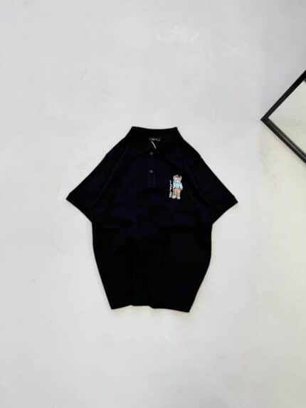 LFN Nakışlı Pitcher Polo Yaka Tshirt– Siyah