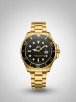 Premium İmzalı Submarine Saat-Gold
