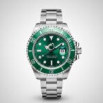 Premium İmzalı Submarine Saat-Green