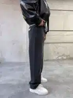 Premium Baggy Pantolon - Taşlamalı Siyah - Görsel 4