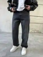 Premium Baggy Pantolon - Taşlamalı Siyah - Görsel 3