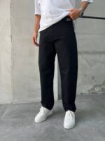 Premıum İmzalı Seri Baggy Jean – Kömür Siyah
