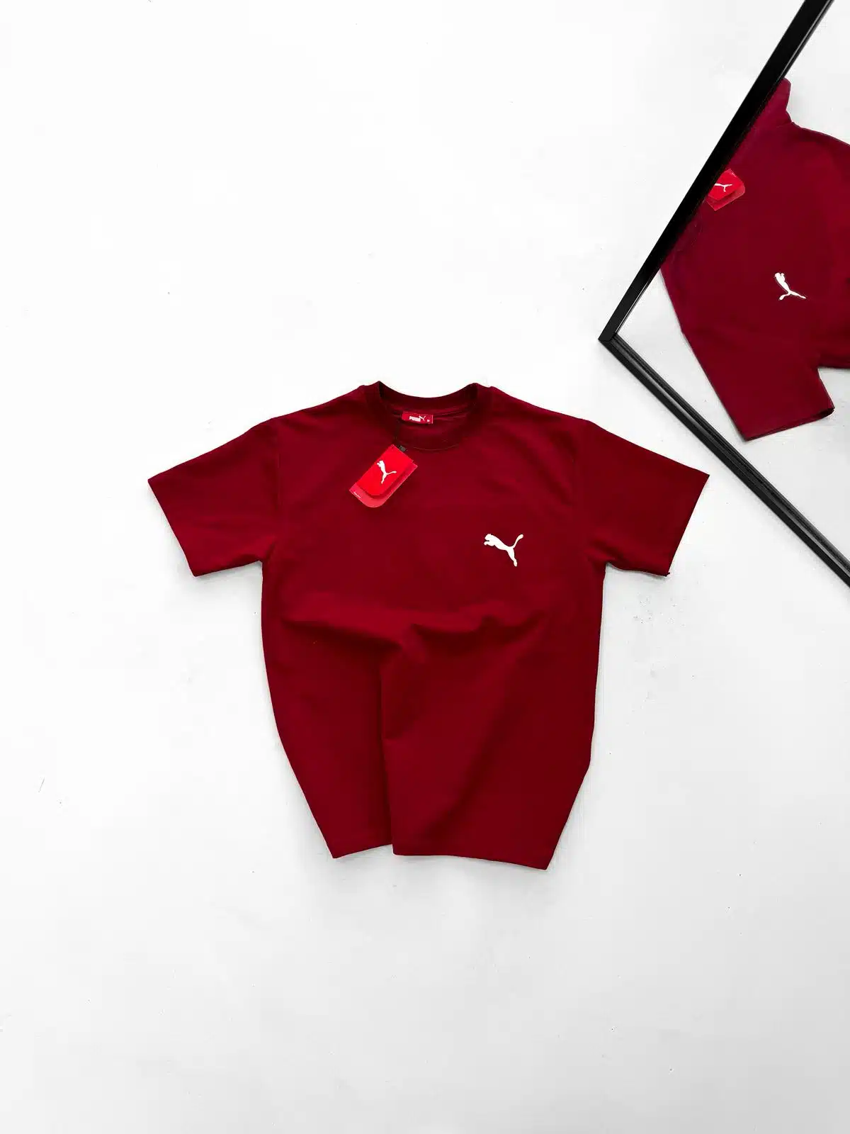 WhatsApp Image 2026-02-25 at 19.46.18 PM Sırt Baskılı Bisiklet Yaka Tshirt-Bordo - Görsel 1