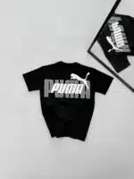 PM Sırt Baskılı Bisiklet Yaka Tshirt-Siyah - Görsel 3