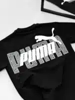 PM Sırt Baskılı Bisiklet Yaka Tshirt-Siyah - Görsel 4