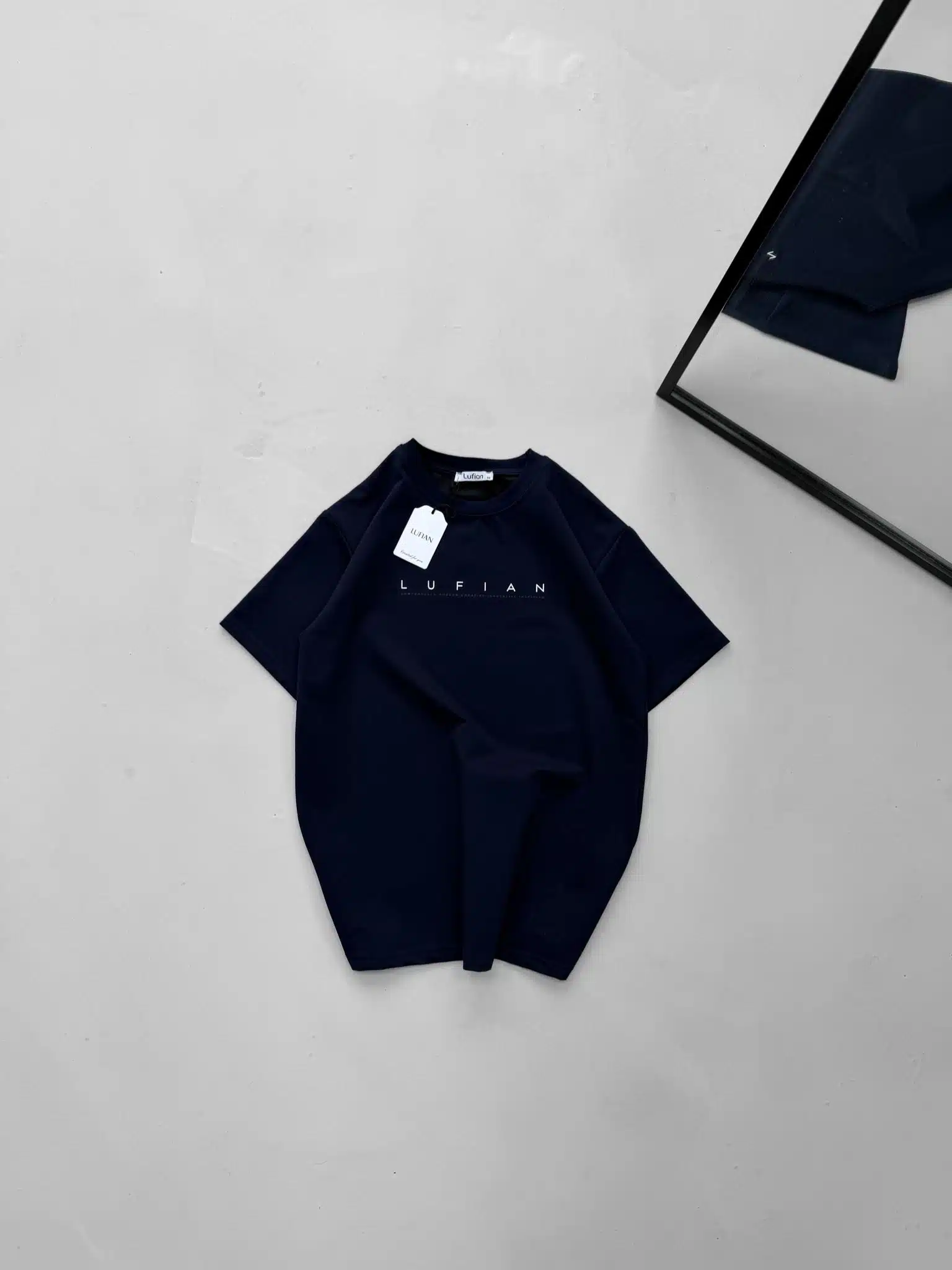 WhatsApp Image 2026-02-28 at 02.15.19 (1) LFN Enjeksiyon Baskılı Bisiklet yaka Tshirt -Lacivert - Görsel 1