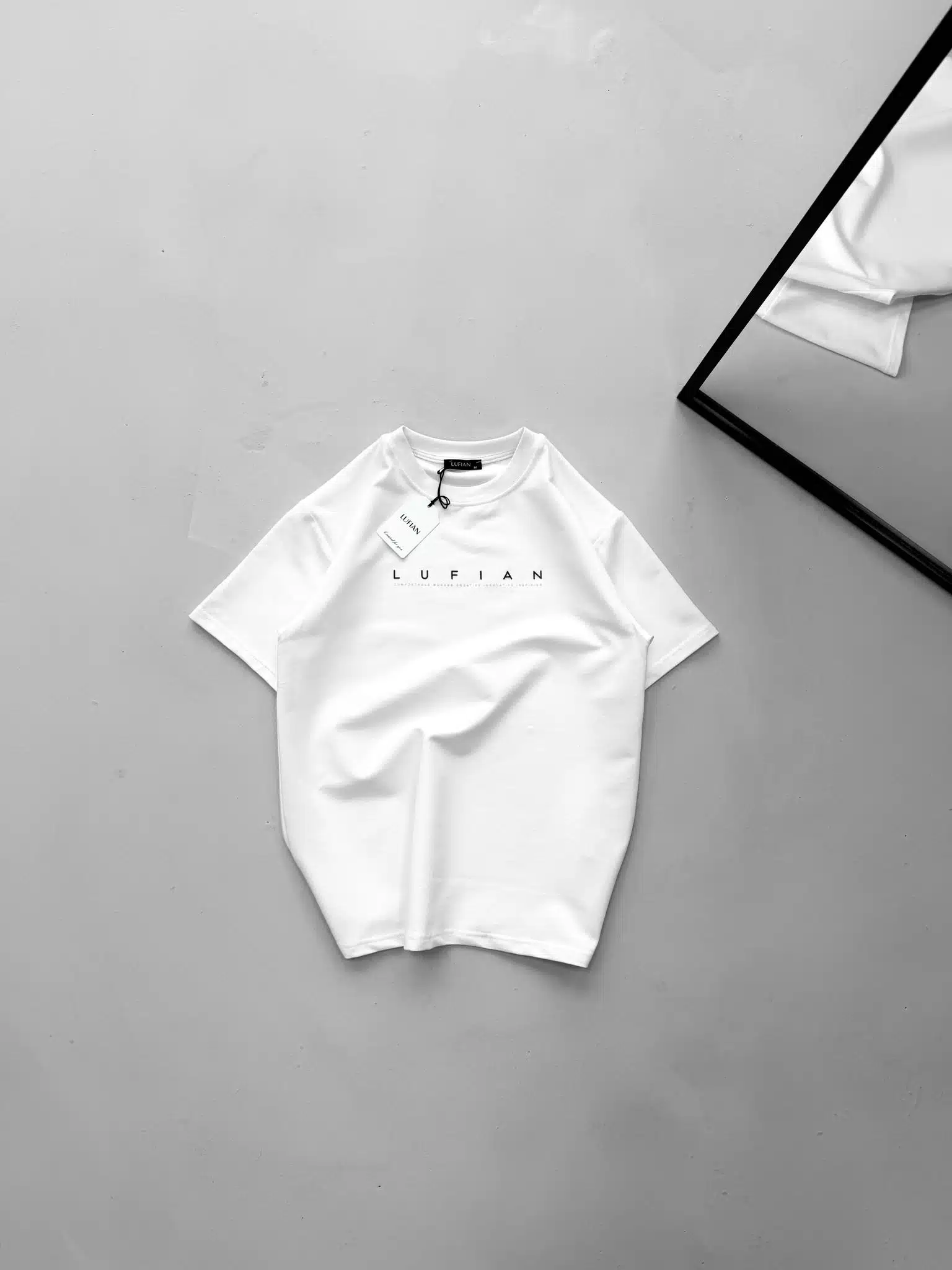 WhatsApp Image 2026-02-28 at 02.15.20 LFN Enjeksiyon Baskılı Bisiklet yaka Tshirt -Beyaz - Görsel 1