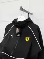 FR Baskılı Kapüşonlu Ceket - Siyah - Görsel 3