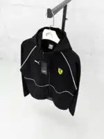 FR Baskılı Kapüşonlu Ceket - Siyah