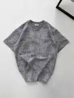 ST Sırt Baskılı Yıkamalı Tshirt-Gri