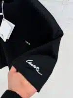 LCST Nakış Kol Detaylı Bisiklet Yaka Tshirt - Siyah - Görsel 4