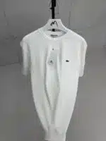 LCST Nakış Kol Detaylı Bisiklet Yaka Tshirt - Beyaz - Görsel 3