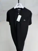 LCST Nakış Kol Detaylı Bisiklet Yaka Tshirt - Siyah - Görsel 3