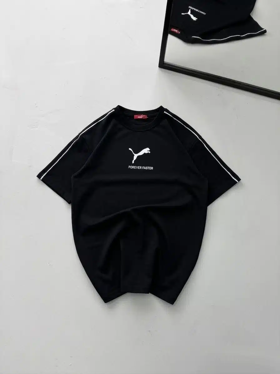 WhatsApp Image 2026-03-24 at 14.16.14 (2) PM Premium Kabartma Baskılı Bisiklet Yaka Tshirt - Siyah - Görsel 1