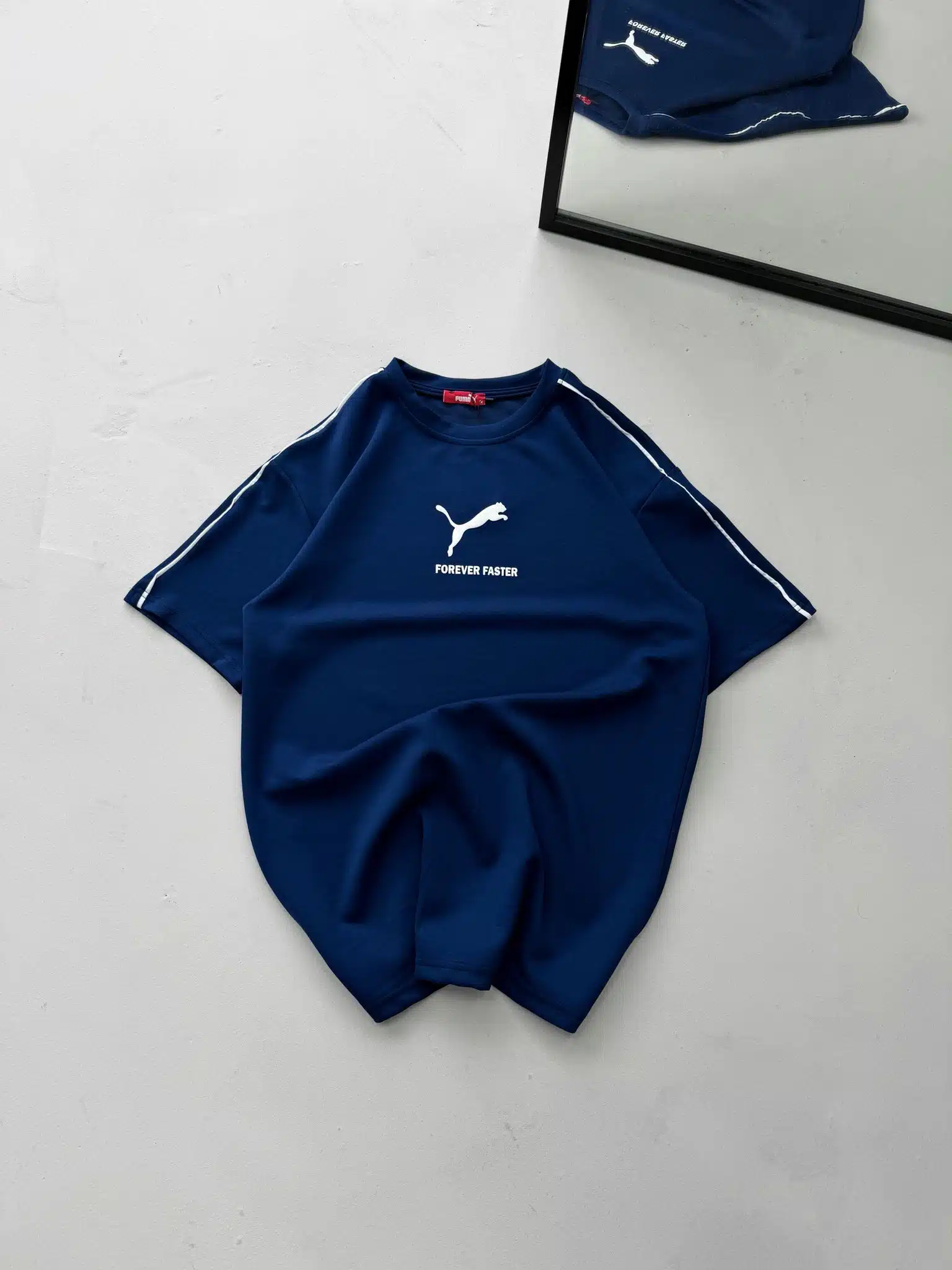 WhatsApp Image 2026-03-24 at 14.16.14 PM Premium Kabartma Baskılı Bisiklet Yaka Tshirt - Lacivert - Görsel 1