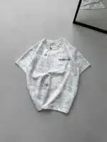 CK Sırt Baskılı Yıkamalı Tshirt - Beyaz