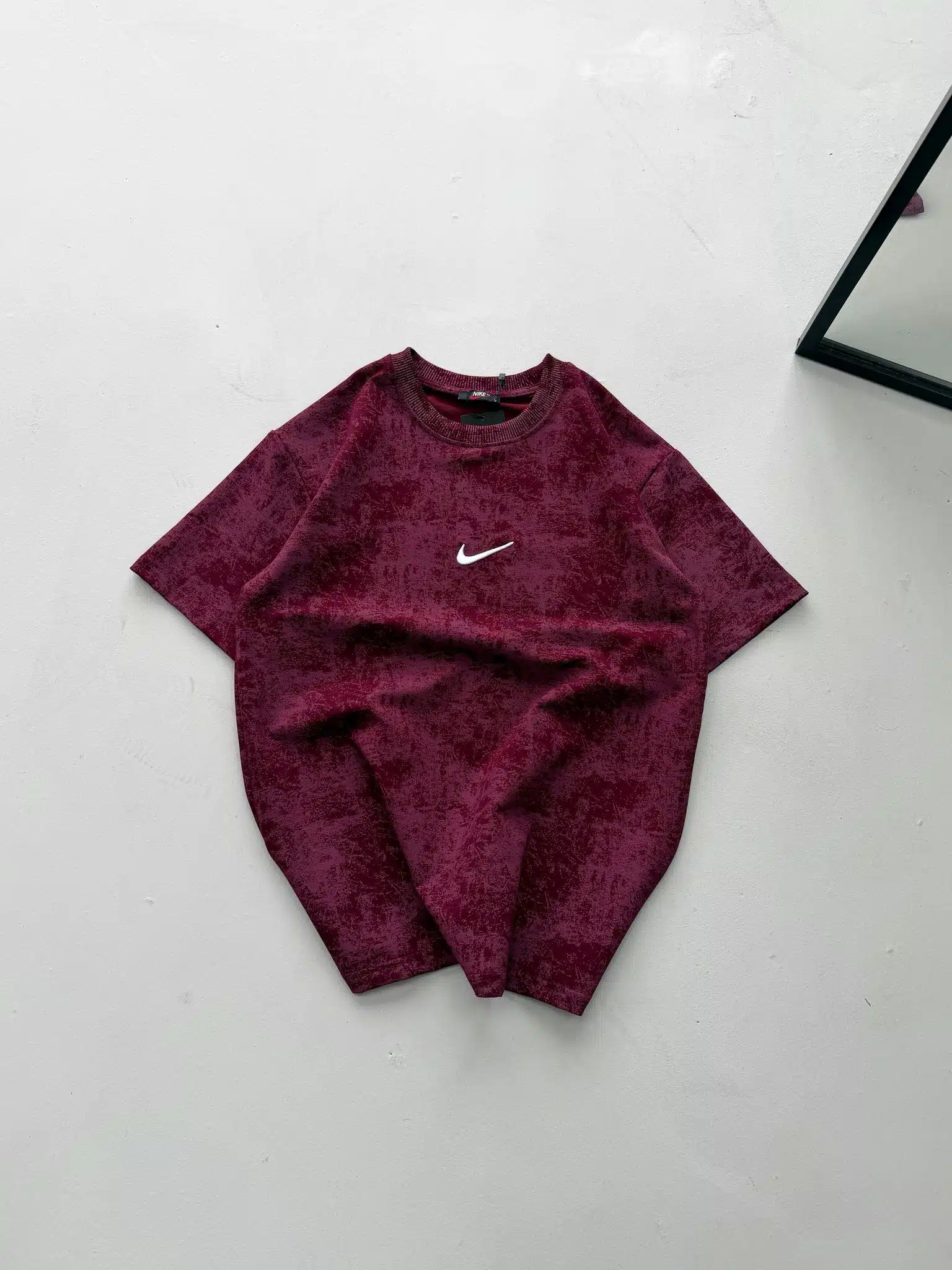 WhatsApp Image 2026-03-26 at 11.48.00 NK Nakış Detaylı Yıkamalı Tshirt-Bordo - Görsel 1