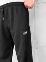 ST Premium Nakış Detaylı Stoper Paça Baggy Eşofman – Siyah - Görsel 4