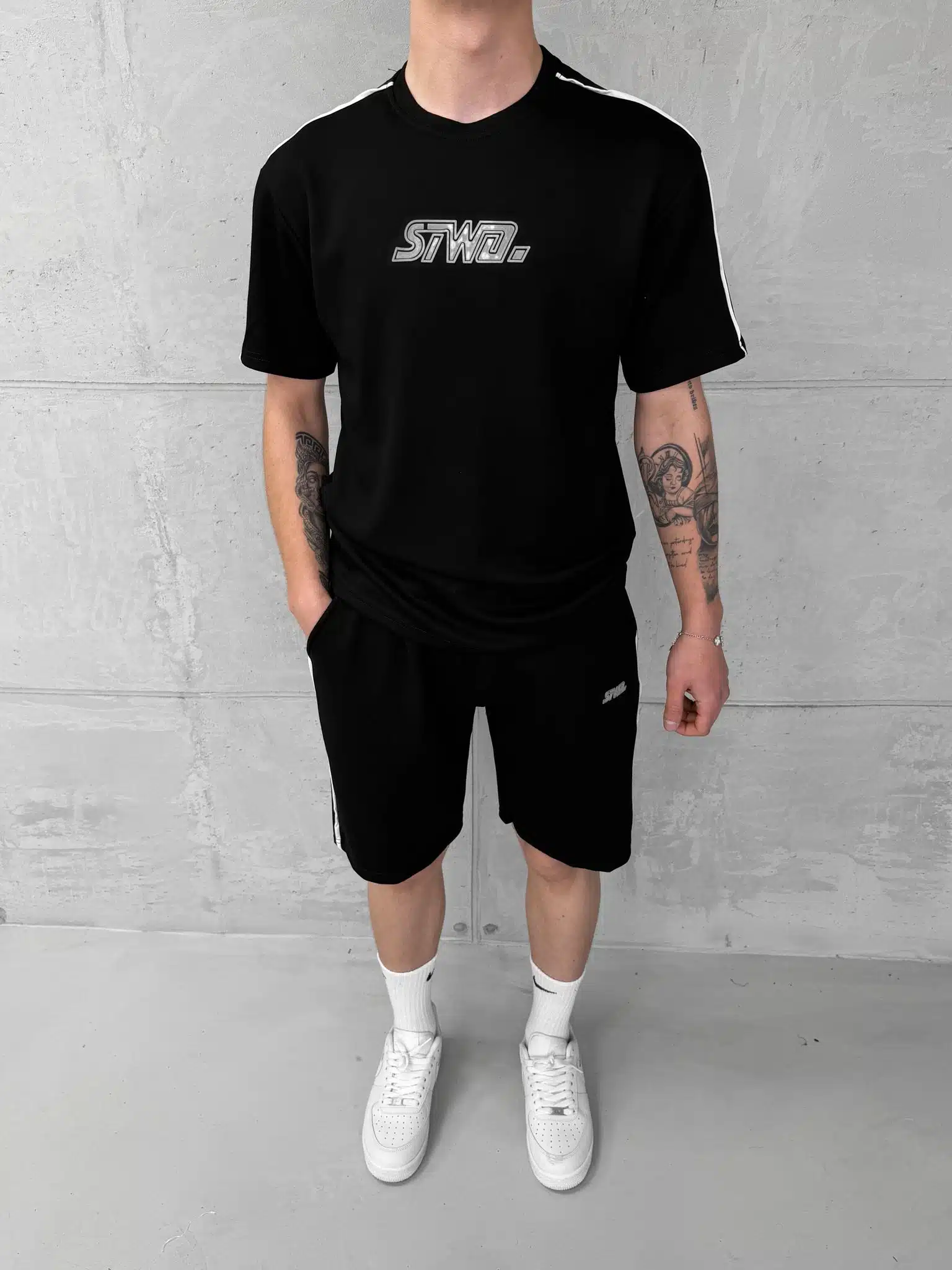 WhatsApp Image 2026-03-27 at 16.34.54 ST Şort Takımı - Siyah - Görsel 1