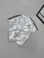 AD 3 Şeritli Yıkamalı Tshirt-Beyaz - Görsel 3