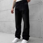 Premium İmzalı Seri Baggy Pantolon - Taşlamalı Siyah 2006