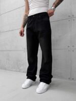 Premium İmzalı Seri Baggy Pantolon - Taşlamalı Siyah 2006