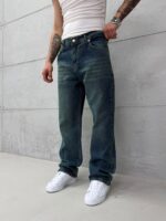 Premium İmzalı Seri Baggy Pantolon - Yeşil Tint Kar Kimyasal Bıyık 2005