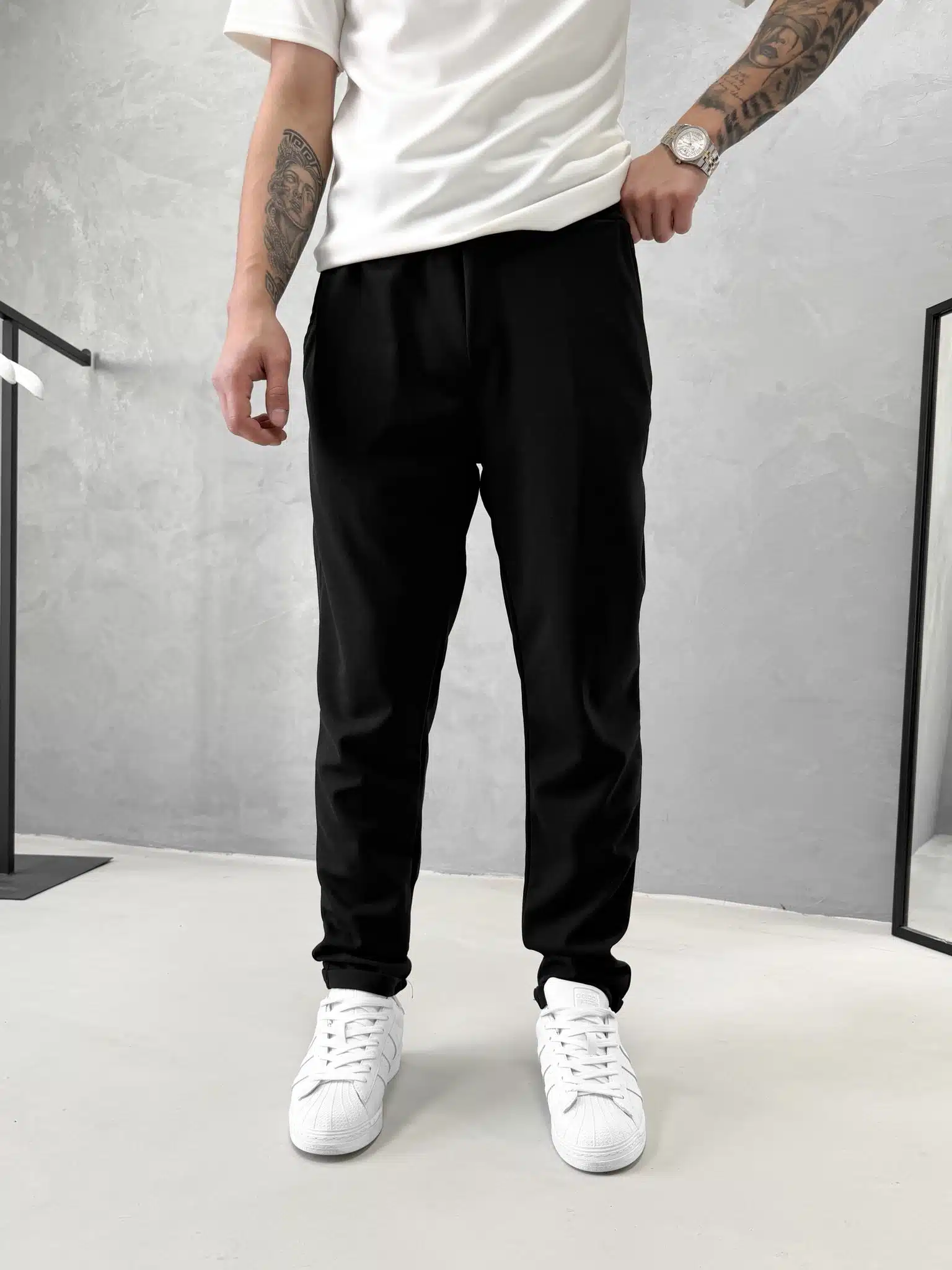 WhatsApp Image 2026-04-30 at 13.32.24rtyrty Fit Rahat Pamuklu Yumuşak Kumaş Jogger Pantolon - Siyah - Görsel 1