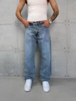 Premıum İmzalı Seri Baggy Jean - Kimysal Yıkama Buz Mavi 2014 - Görsel 3