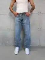Premıum İmzalı Seri Baggy Jean - Kimysal Yıkama Buz Mavi 2014 - Görsel 3