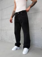 Premium İmzalı Seri Baggy Pantolon - Koyu Taşlamlı Füme 2015