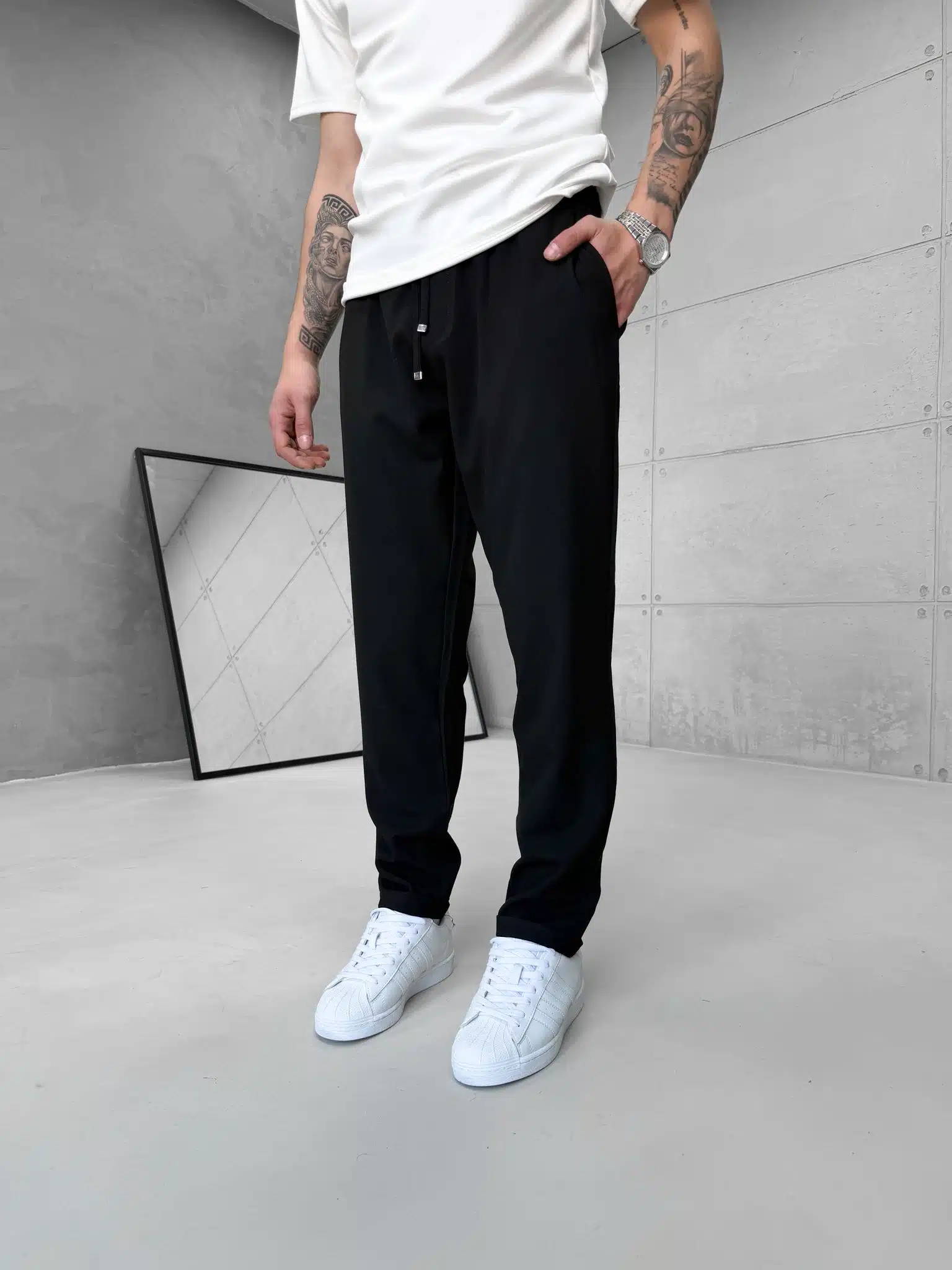 WhatsApp Image 2026-04-30 at 15.51.48awveawev Premium İmzalı Seri Yumuşak Keten Kumaş Pantolon -Siyah - Görsel 1