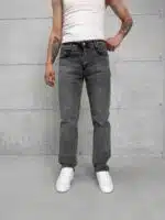 Premium İmzalı Seri Regular Fit Pantolon - Taşlamalı Koyu Gri 1006 - Görsel 3