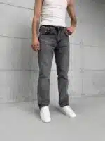 Premium İmzalı Seri Regular Fit Pantolon - Taşlamalı Koyu Gri 1006