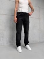 Premium İmzalı Seri Regular Fit Pantolon - Taşlamalı Kimyasal Siyah 1003