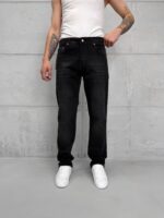 Premium İmzalı Seri Regular Fit Pantolon - Taşlamalı Kimyasal Siyah 1003 - Görsel 3