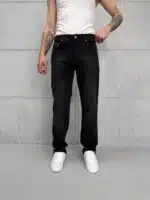 Premium İmzalı Seri Regular Fit Pantolon - Taşlamalı Kimyasal Siyah 1003 - Görsel 3