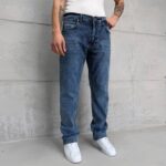 Premium İmzalı Seri Regular Fit Pantolon - Lacivert Kimyasal Taşlamalı 1012