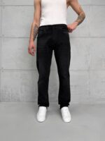 Premium İmzalı Seri Regular Fit Pantolon - Taşlamalı Koyu Siyah 1004 - Görsel 3
