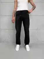 Premium İmzalı Seri Regular Fit Pantolon - Taşlamalı Koyu Siyah 1004 - Görsel 3