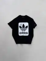 AD Göğüs Baskılı T-shirt - Siyah & Beyaz - Görsel 2