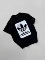 AD Göğüs Baskılı T-shirt - Siyah & Beyaz