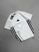 AD Çizgili T-shirt - Beyaz